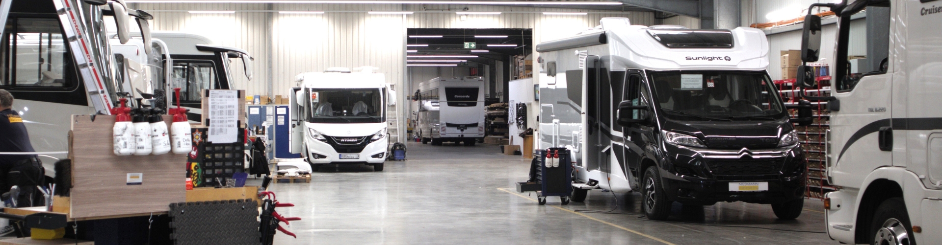 Die Fachwerkstatt bei Niesmann Caravaning in Polch bei Koblenz